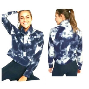 OLD NAVY Cropped Micro Performance Fleece Funnel Neck Sweatshirt Size L